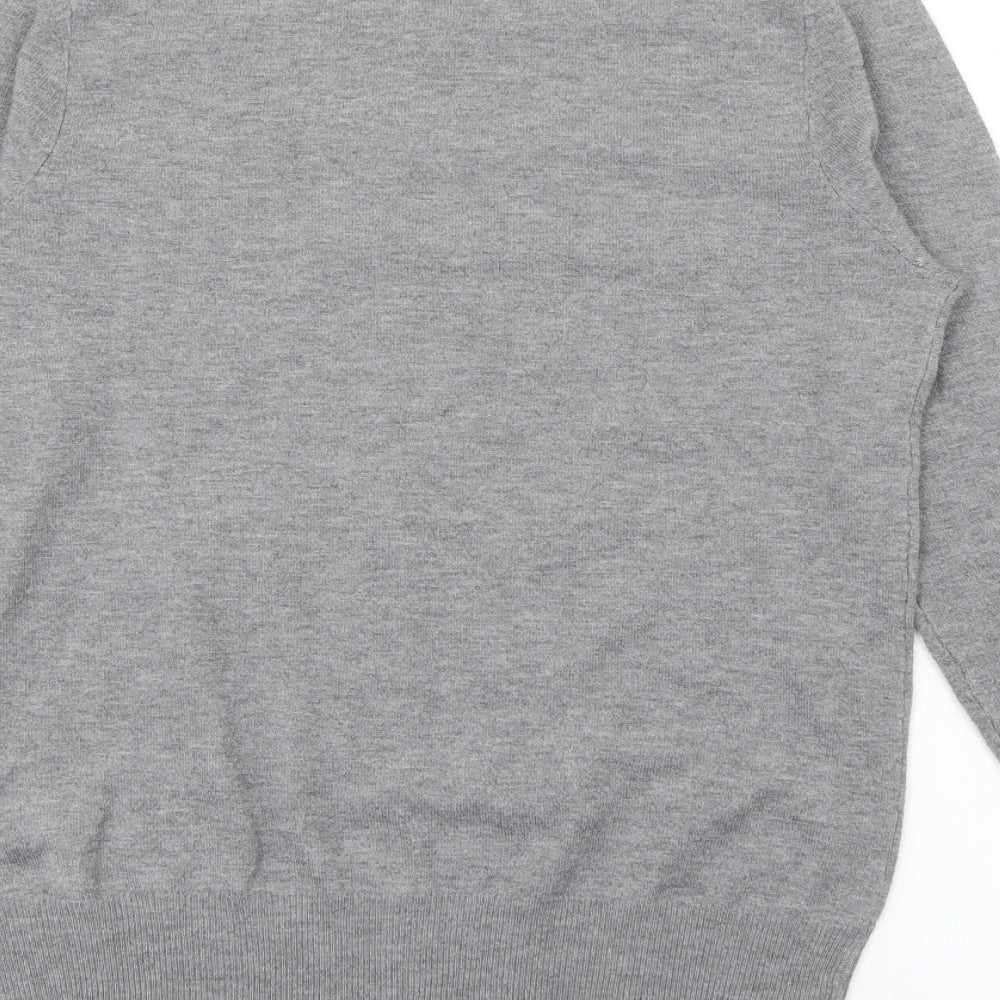 Primark Womens Grey Crew Neck  Polyester Pullover Jumper Size XS