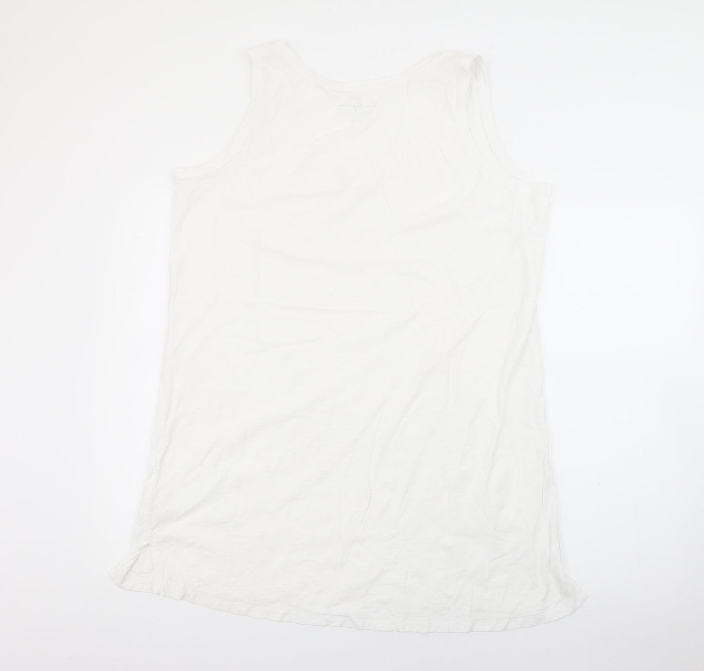 F&F Womens White  Cotton Camisole Tank Size 20 Scoop Neck
