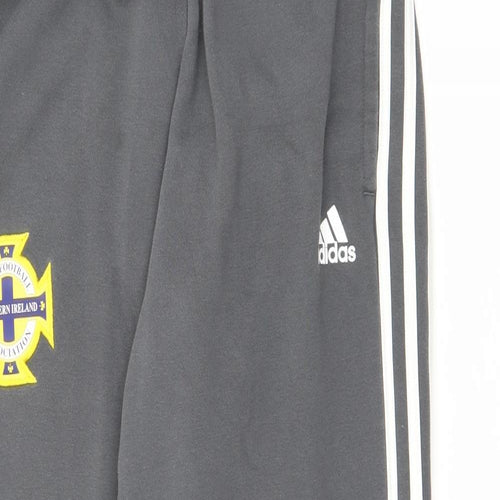 |Adidas Mens Grey  Cotton Jogger Trousers Size S L27 in Regular  - Irish Football Association