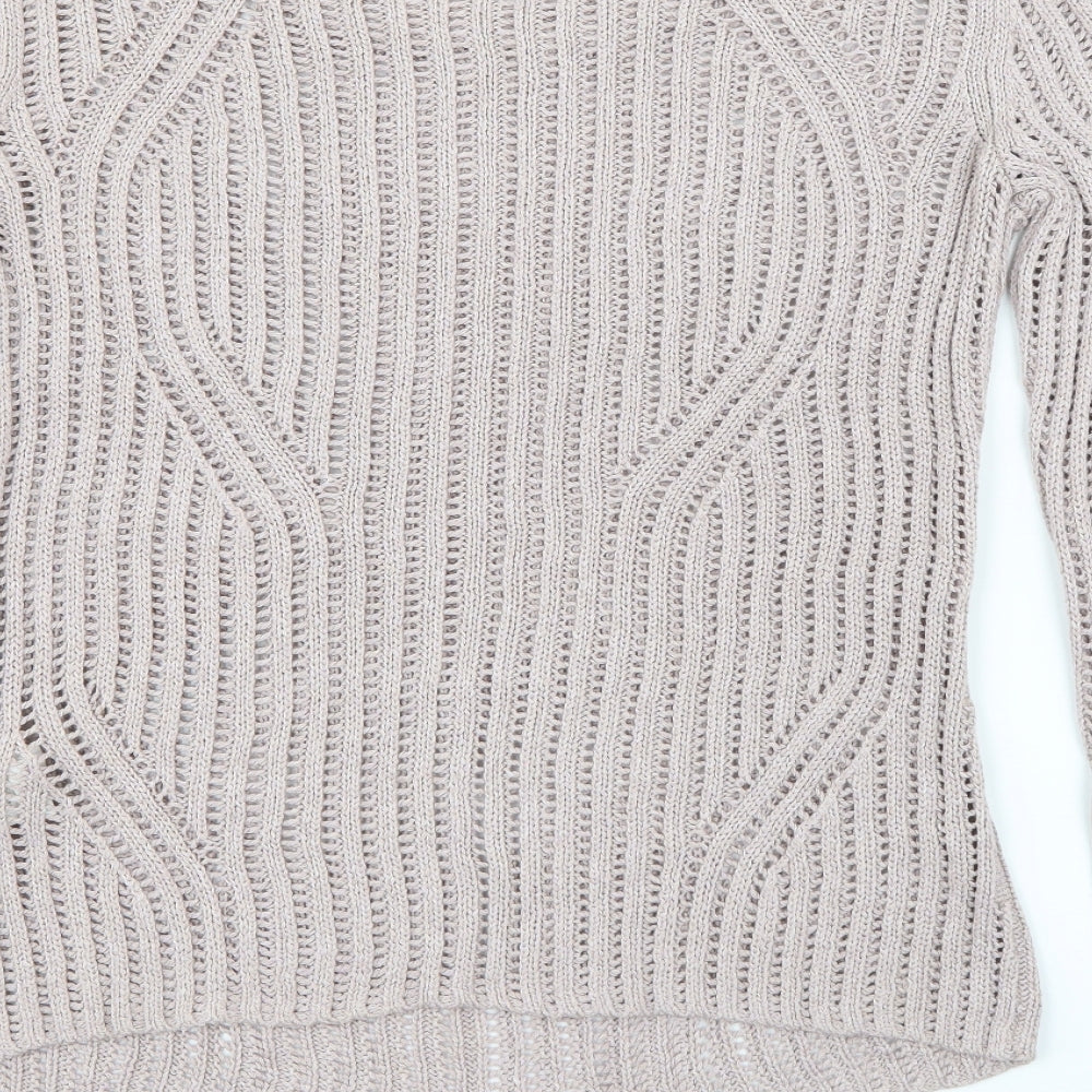 Armani Exchange Womens Purple Crew Neck  Rayon Pullover Jumper Size L