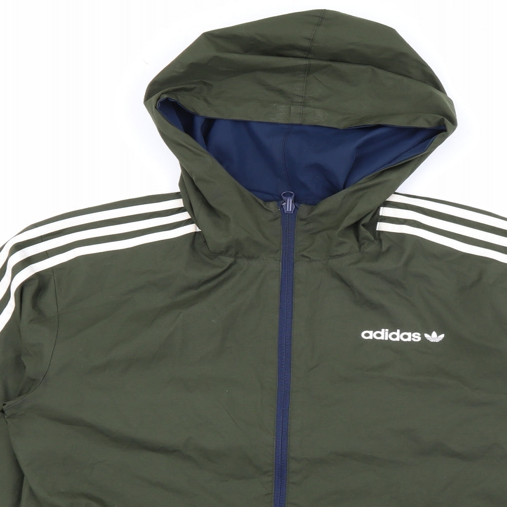 adidas Mens Green   Jacket  Size S  Zip - Reversable
