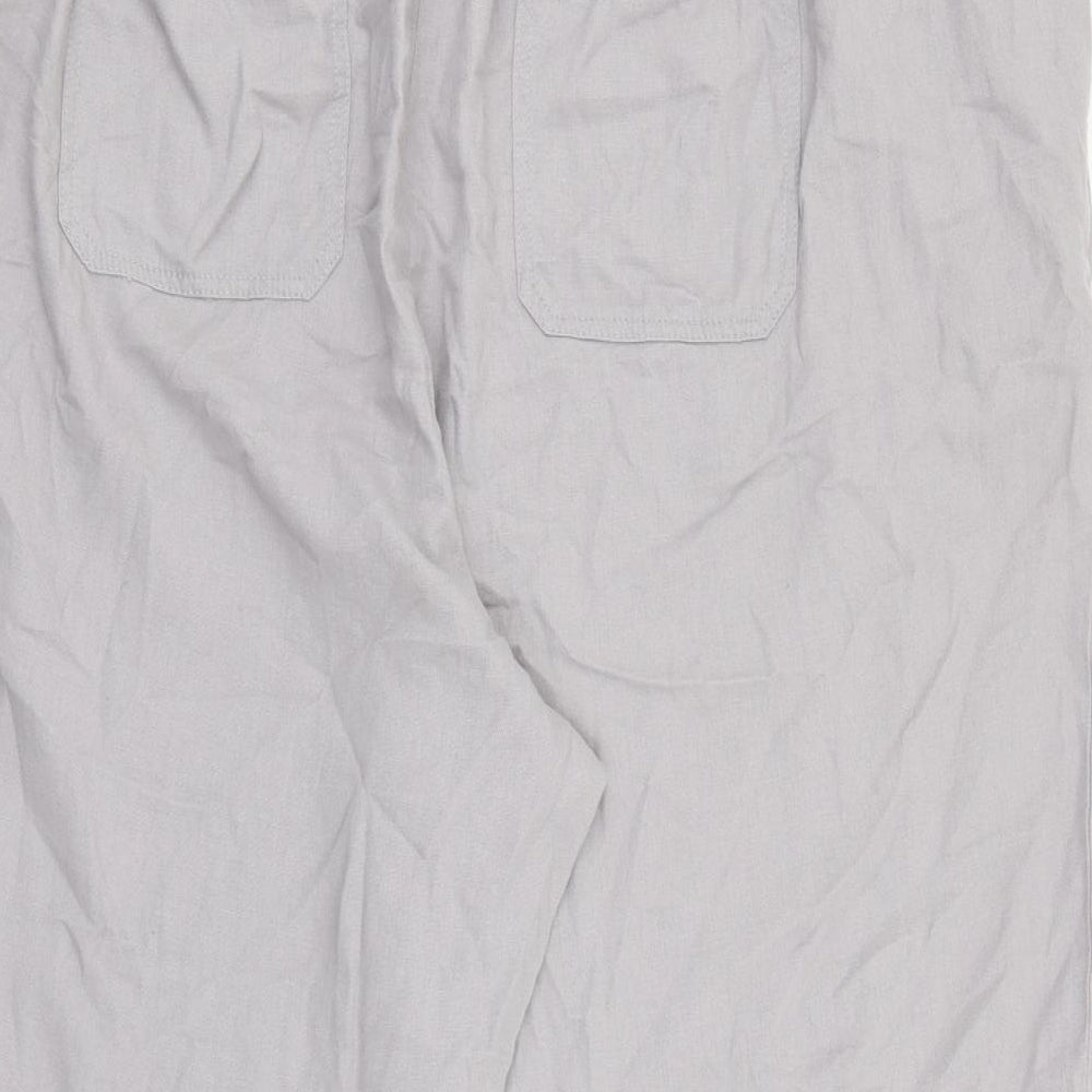 Evans Womens Grey  Linen Bermuda Shorts Size 28 L20 in Regular