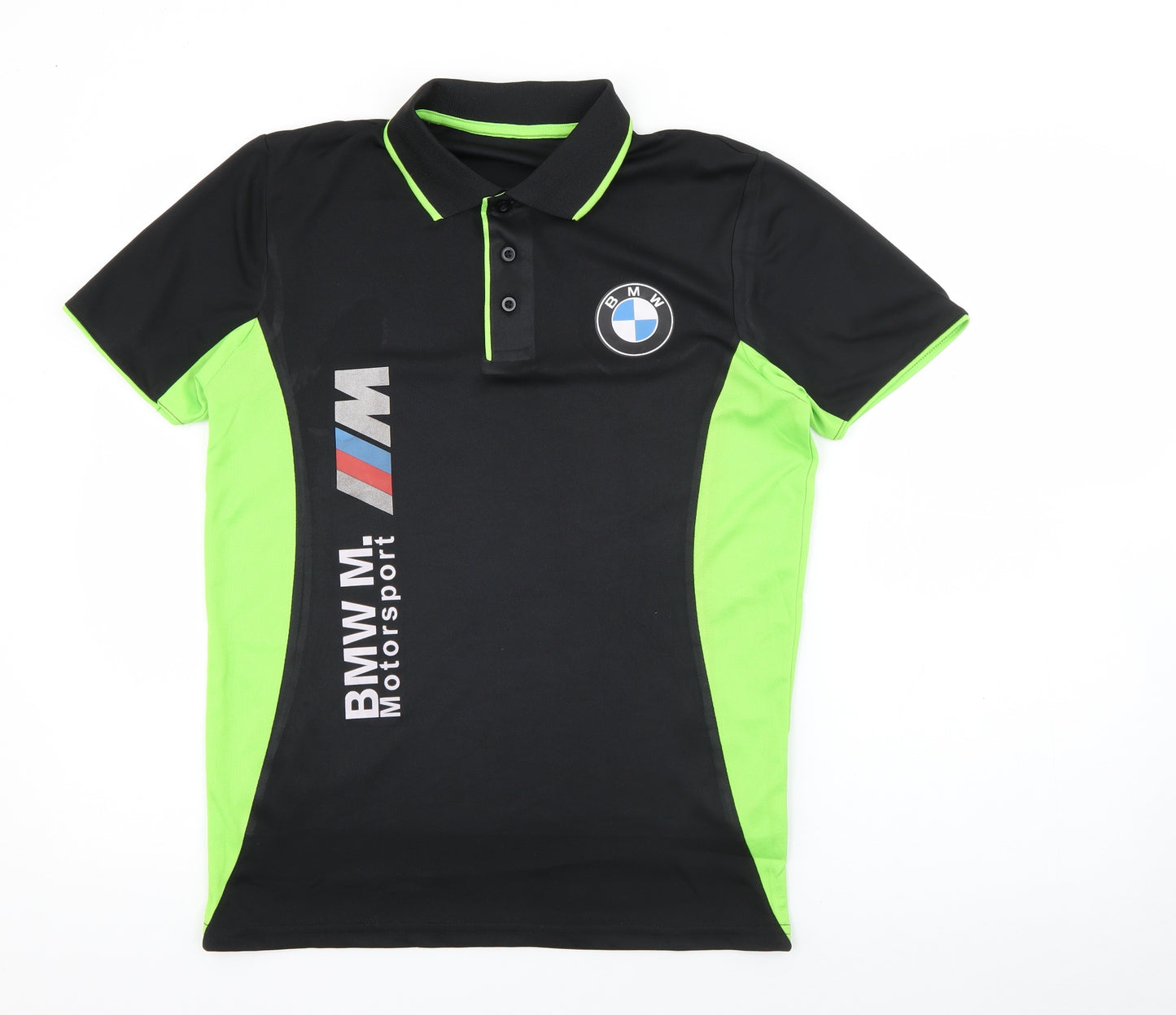 Preworn Mens Green  Polyester  Polo Size S Collared  - BMW