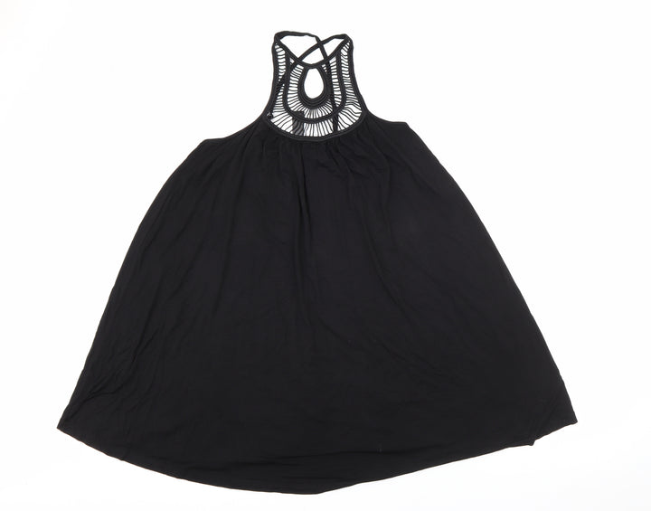 DORINA Womens Black Viscose Shift Size 10 Halter