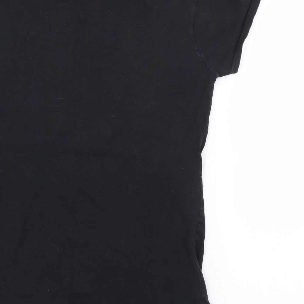 Guildan Womens Black  Cotton Basic T-Shirt Size L Crew Neck - Batman