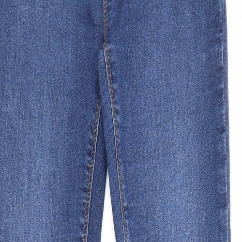 Dorothy Perkins Womens Blue  Cotton Skinny Jeans Size 8 L28 in Regular Button