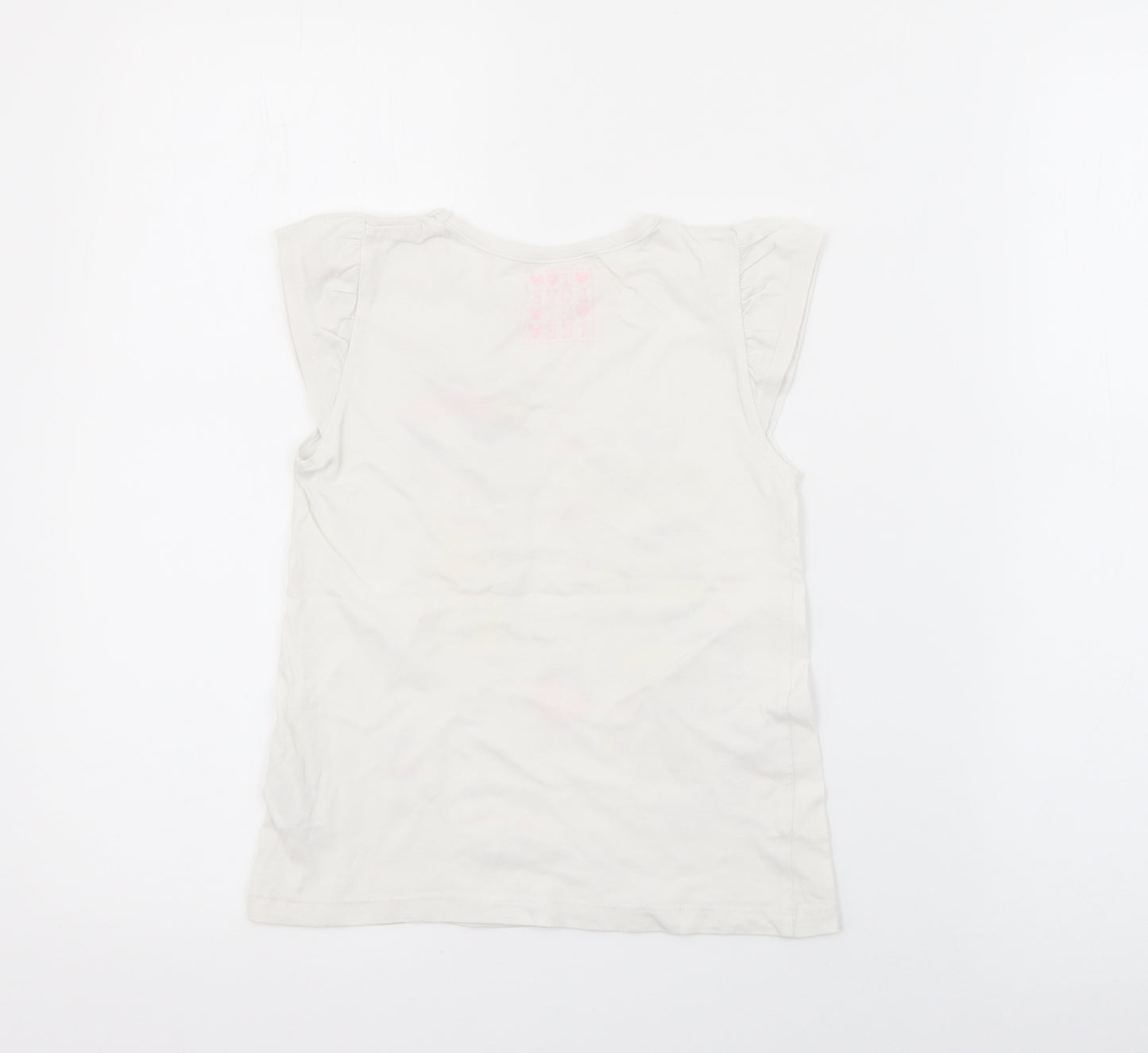 Dunnes Girls White  Cotton Basic T-Shirt Size 9 Years Crew Neck