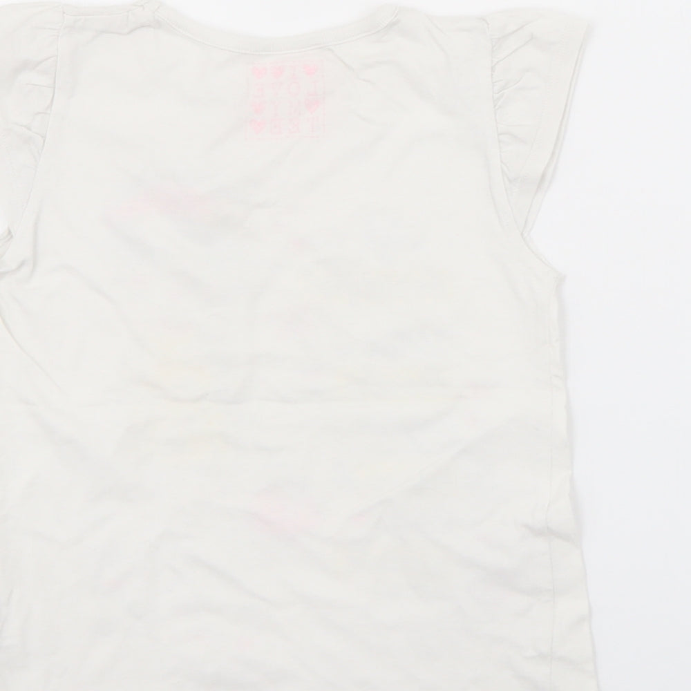 Dunnes Girls White  Cotton Basic T-Shirt Size 9 Years Crew Neck
