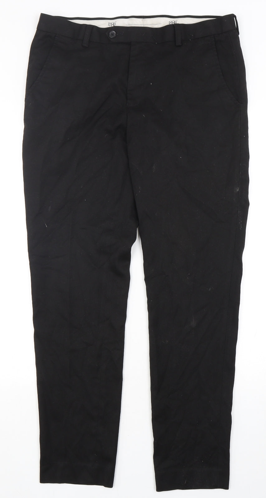 1880 Mens Black  Polyester Trousers  Size 32 L30 in Regular Button