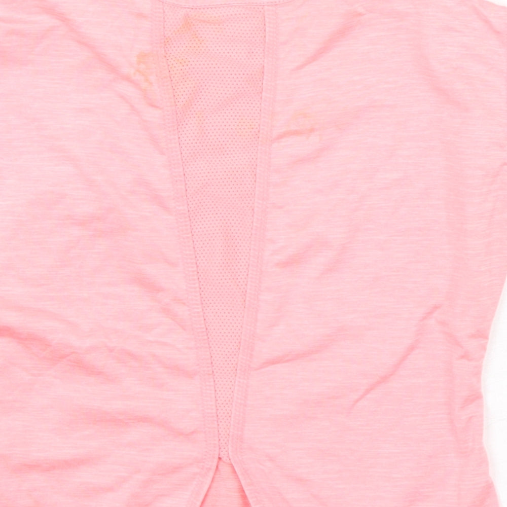 Dunnes  Girls Pink  Cotton Basic T-Shirt Size 5-6 Years Round Neck Pullover