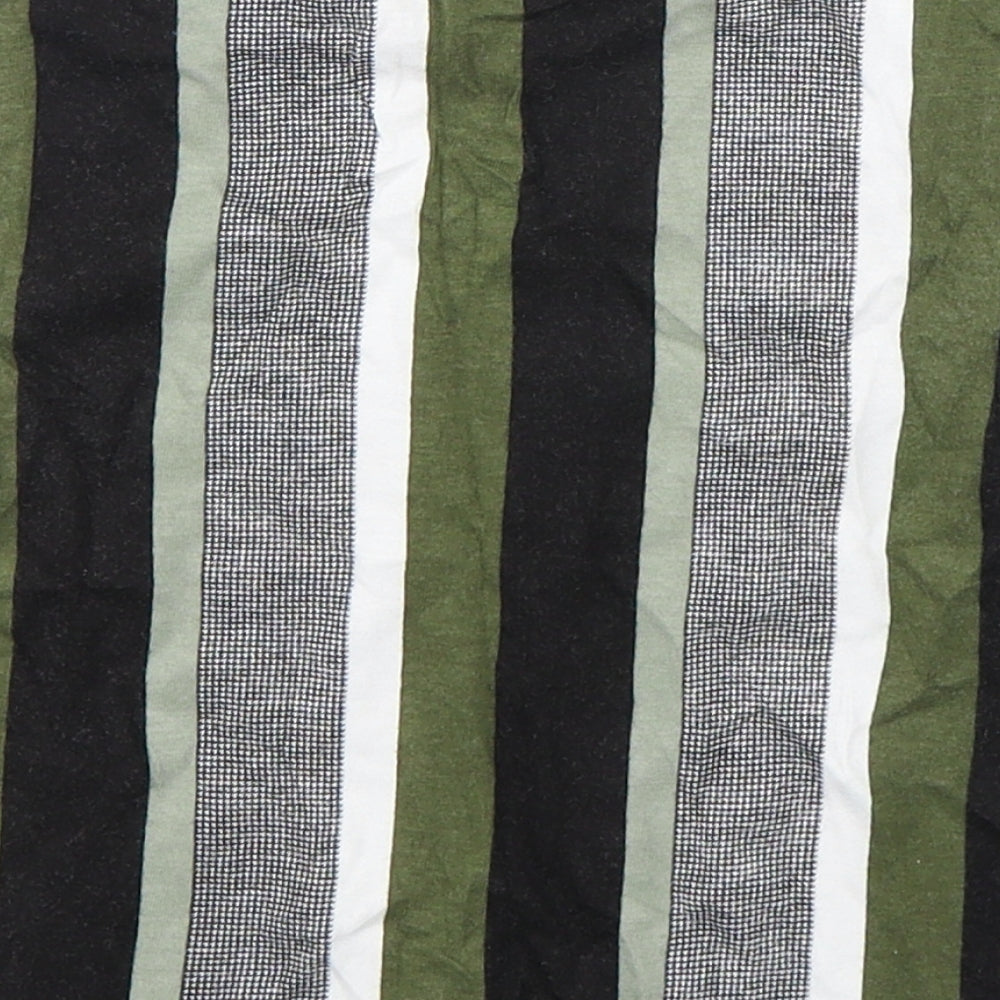 NEXT Boys Multicoloured Striped Cotton Basic T-Shirt Size 18-24 Months Round Neck Pullover