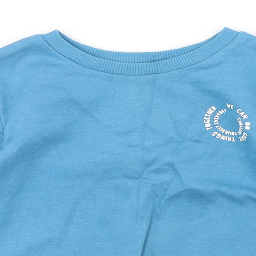 Dunnes Stores Boys Blue  Cotton Pullover Sweatshirt Size 2-3 Years  Pullover