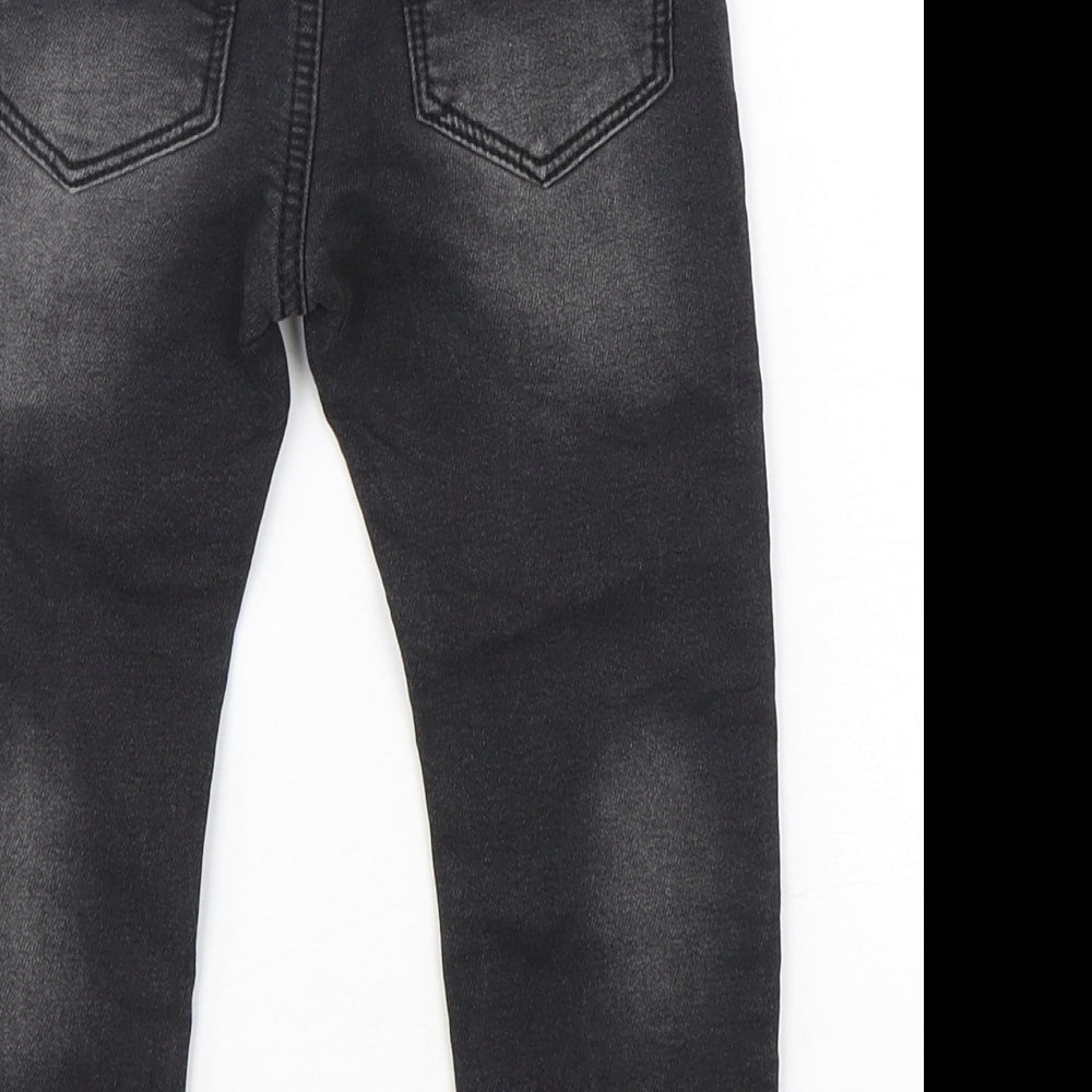 NEXT Boys Black  Cotton Skinny Jeans Size 2-3 Years  Regular Drawstring