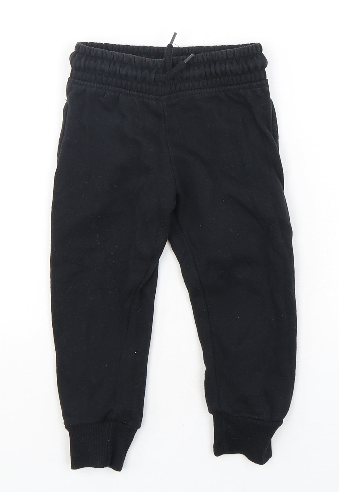 Dunnes Stores Boys Black  Cotton Sweatpants Trousers Size 2 Years  Regular Drawstring
