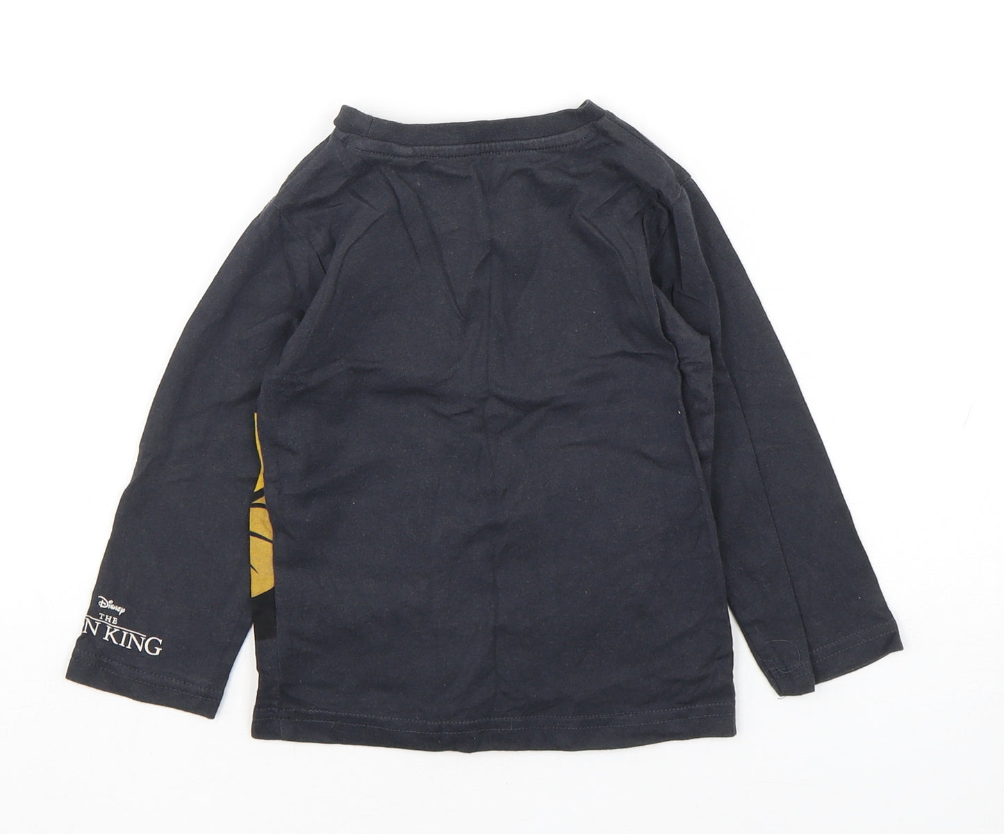 NEXT Boys Grey  Cotton Basic T-Shirt Size 18-24 Months Round Neck Pullover - Simba