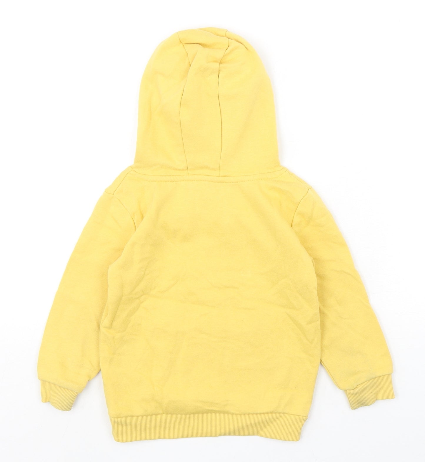 Dunnes Stores Boys Yellow  Cotton Pullover Hoodie Size 2-3 Years  Pullover
