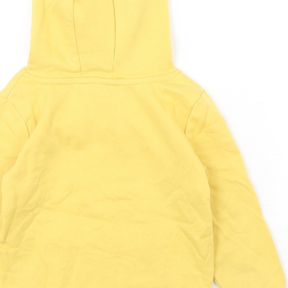 Dunnes Stores Boys Yellow  Cotton Pullover Hoodie Size 2-3 Years  Pullover