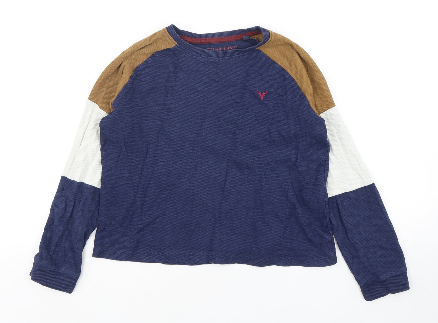 NEXT Boys Multicoloured Geometric Cotton Basic T-Shirt Size 11 Years Round Neck Pullover