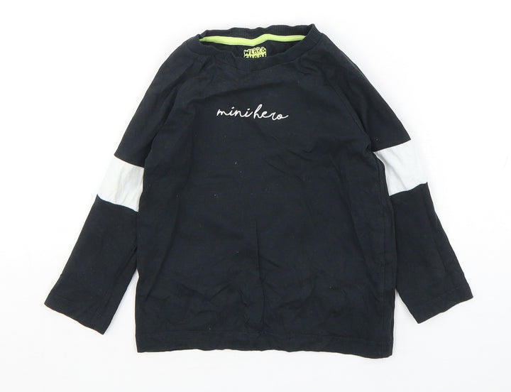 F&F Boys Multicoloured Cotton Basic T-Shirt Size 18-24 Months Round Neck Pullover