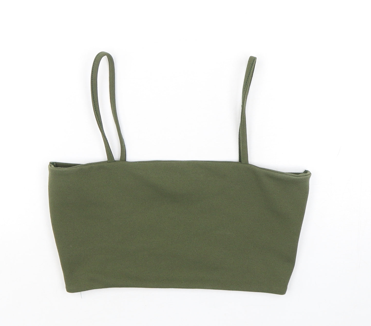 Parisian  Womens Green  Polyester Cropped Tank Size 10 Off the Shoulder