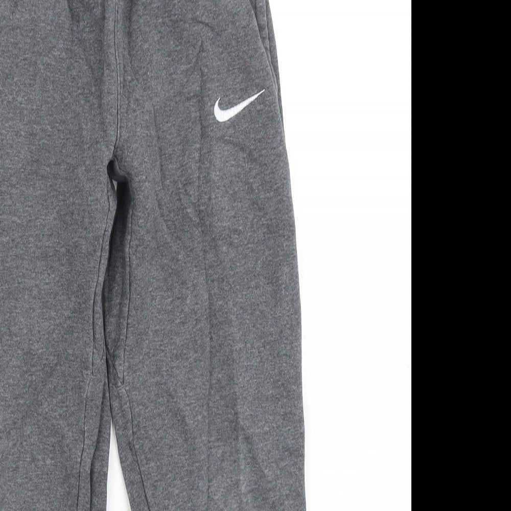 Nike Boys Grey  Cotton Sweatpants Trousers Size M  Regular Drawstring