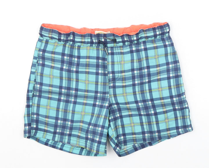 Vertbaudet Boys Multicoloured Plaid Polyester Bermuda Shorts Size 6 Years Regular - Swim Shorts