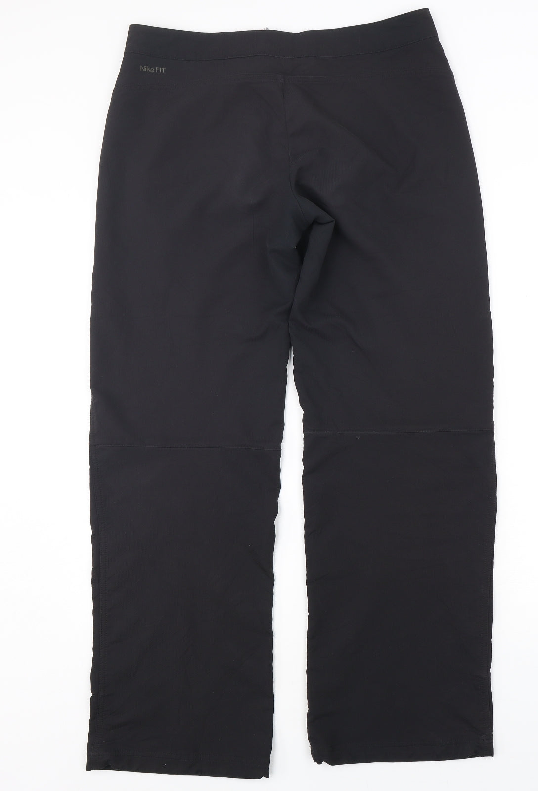 Nike Womens Black  Polyester Rain Trousers Trousers Size 12 L30 in Regular