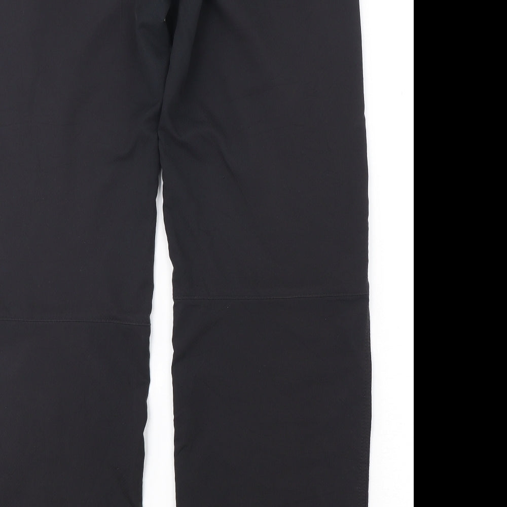Nike Womens Black  Polyester Rain Trousers Trousers Size 12 L30 in Regular