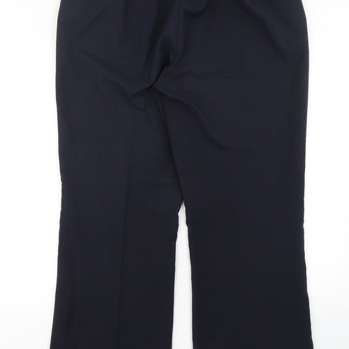 Papaya Womens Blue  Polyester Trousers  Size 14 L30 in Regular