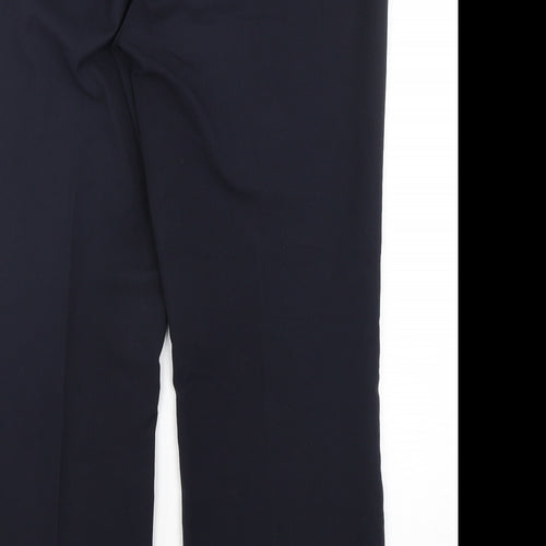 Papaya Womens Blue  Polyester Trousers  Size 14 L30 in Regular