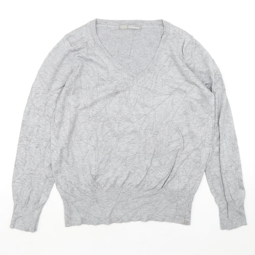 Marks and Spencer Womens Grey  Viscose Pullover Sweatshirt Size 14