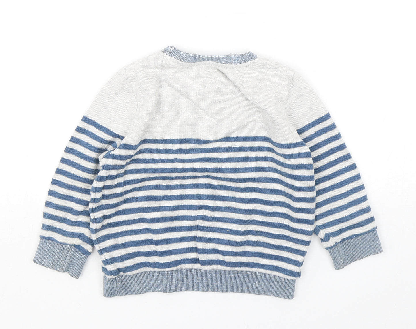 Nutmeg Boys Multicoloured Striped Cotton Pullover Sweatshirt Size 2-3 Years  Pullover