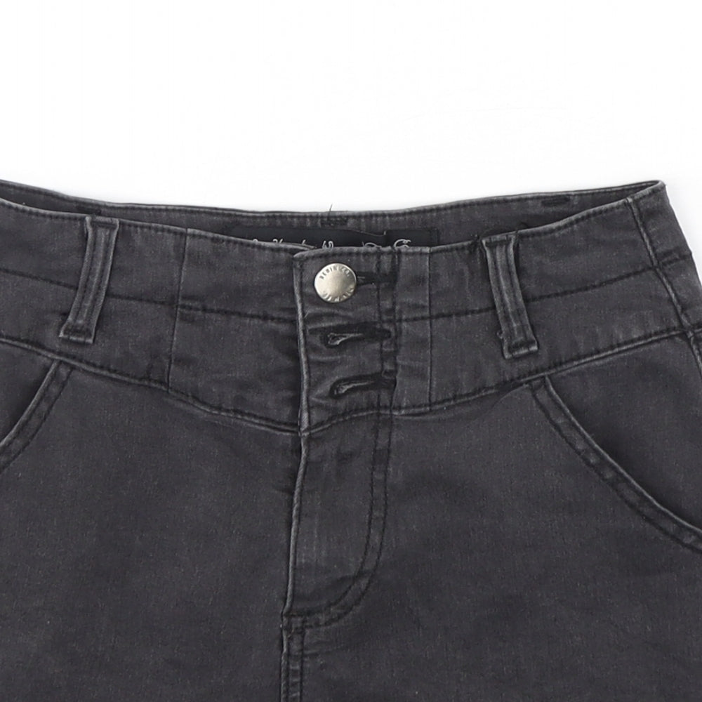 Denim Co Womens Black  Polyester Sailor Shorts Size 8 L3 in Regular Button