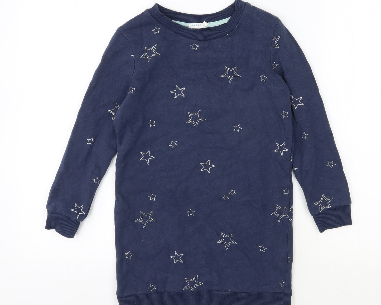 Fatface Girls Blue  100% Cotton Pullover Sweatshirt Size 6 Years  Pullover