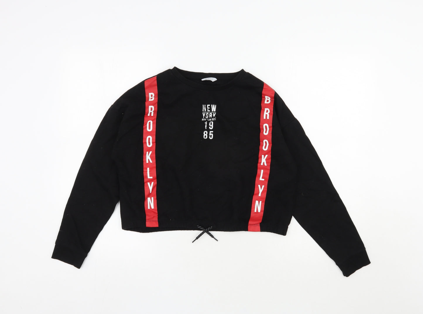 Primark Boys Black  Cotton Pullover Sweatshirt Size 13-14 Years  Pullover - Brooklyn