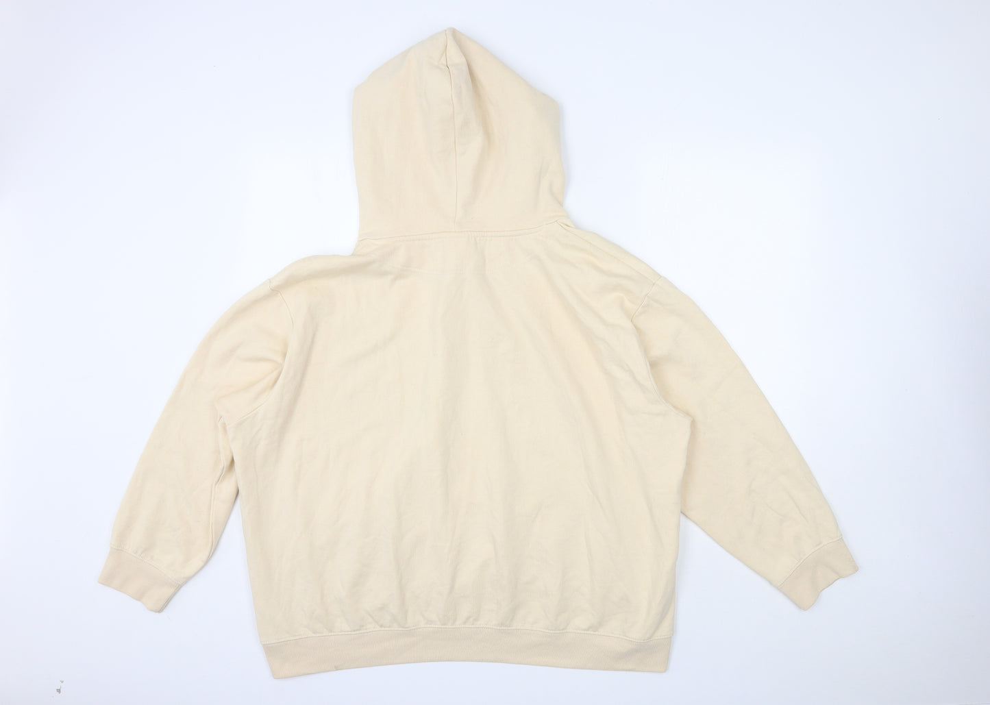 H&M  Womens Beige  Cotton Pullover Hoodie Size 2XL  Pullover