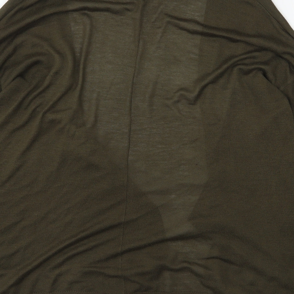H&M  Womens Green V-Neck  Acrylic Cardigan Jumper Size S
