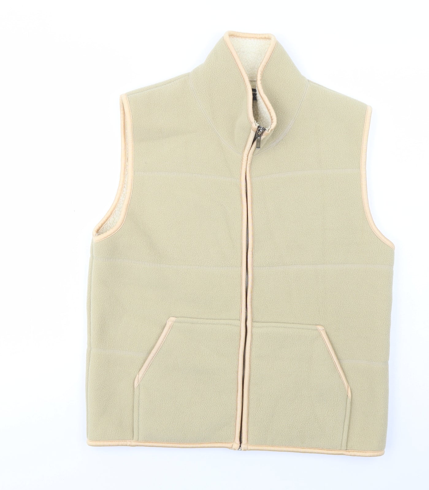 B.C. Clothing Womens Beige   Gilet Waistcoat Size M  Zip