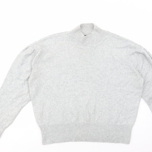Marks and Spencer Womens Grey High Neck  Polyester Pullover Jumper Size L