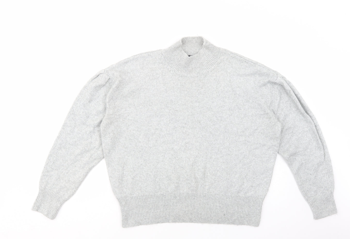 Marks and Spencer Womens Grey High Neck  Polyester Pullover Jumper Size L
