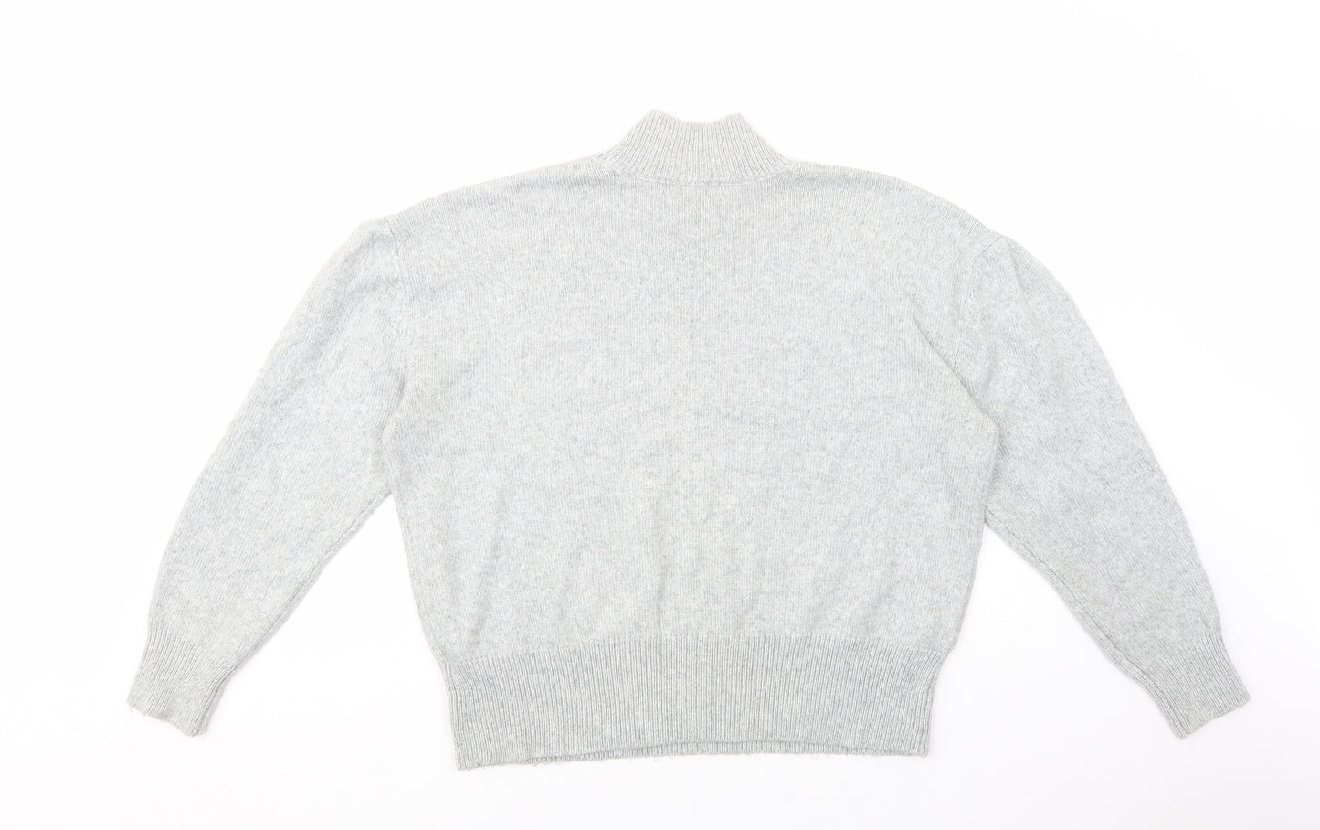 Marks and Spencer Womens Grey High Neck  Polyester Pullover Jumper Size L