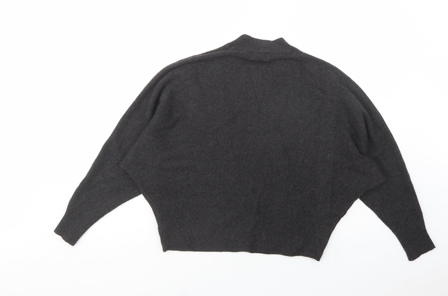 Apricot Womens Grey Mock Neck  Viscose Pullover Jumper Size 10