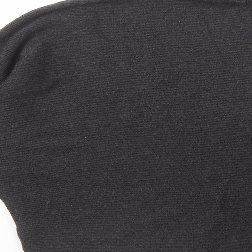 Apricot Womens Grey Mock Neck  Viscose Pullover Jumper Size 10