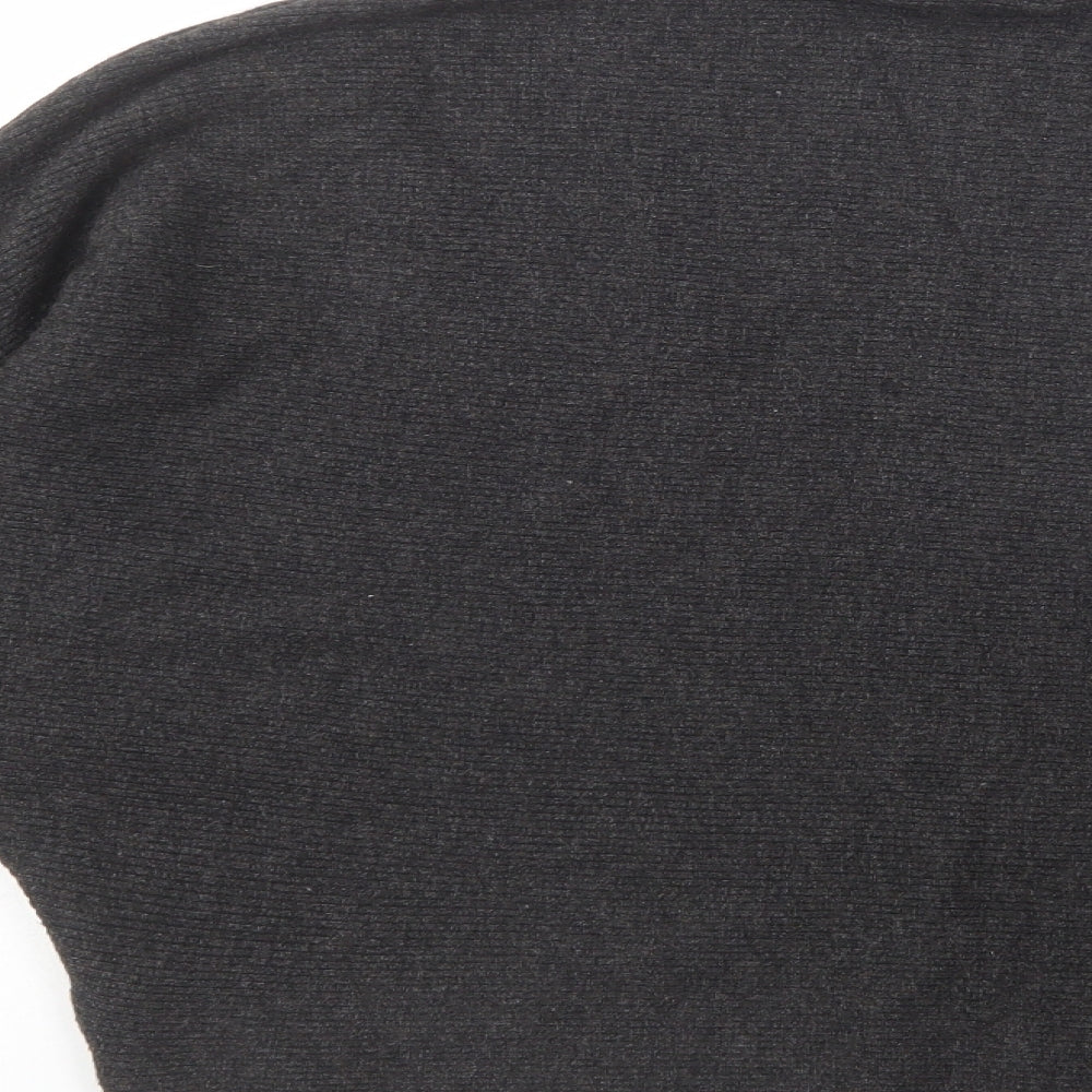 Apricot Womens Grey Mock Neck  Viscose Pullover Jumper Size 10