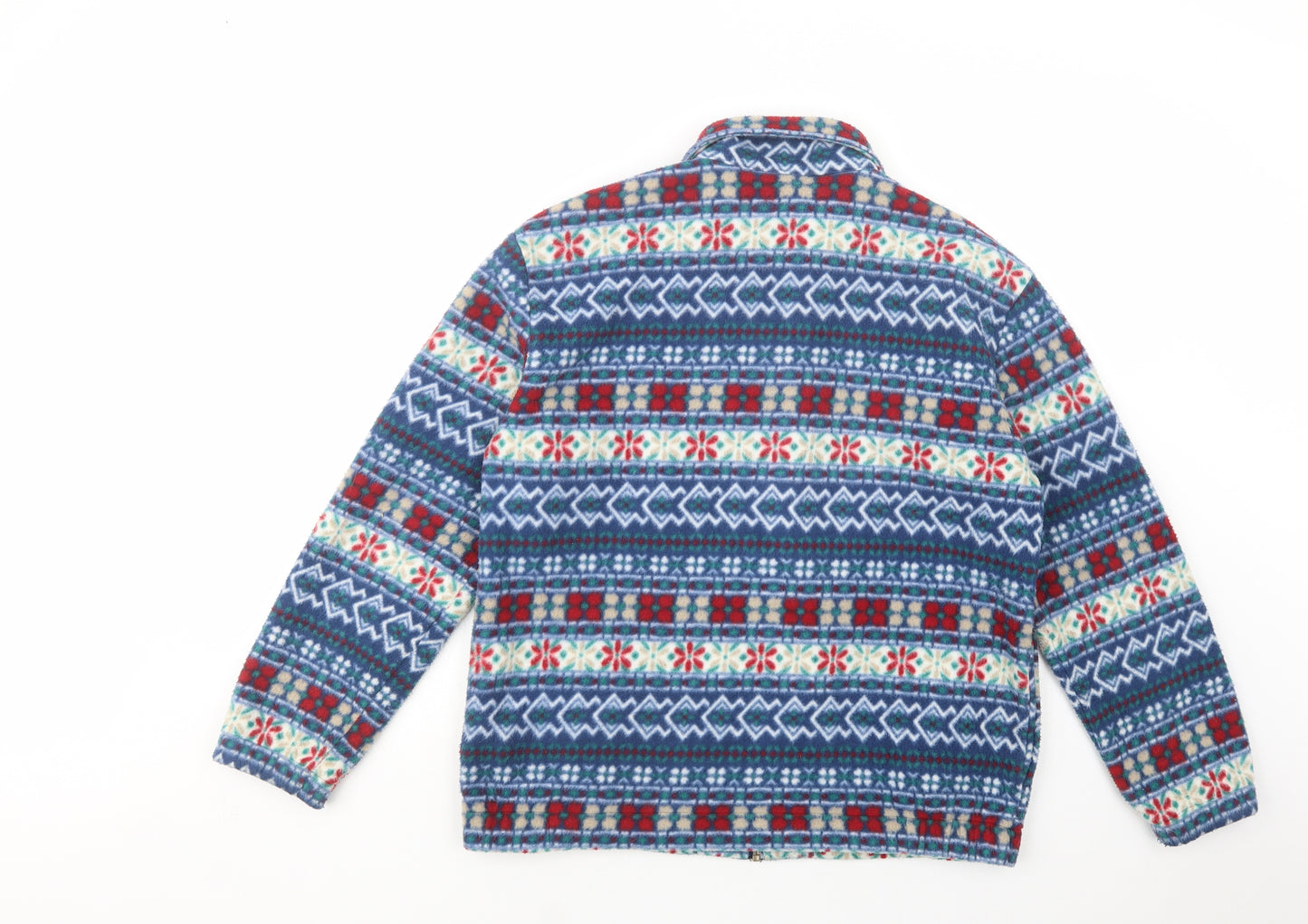 Teddi Womens Multicoloured Fair Isle Polyester Full Zip Sweatshirt Size S  Zip