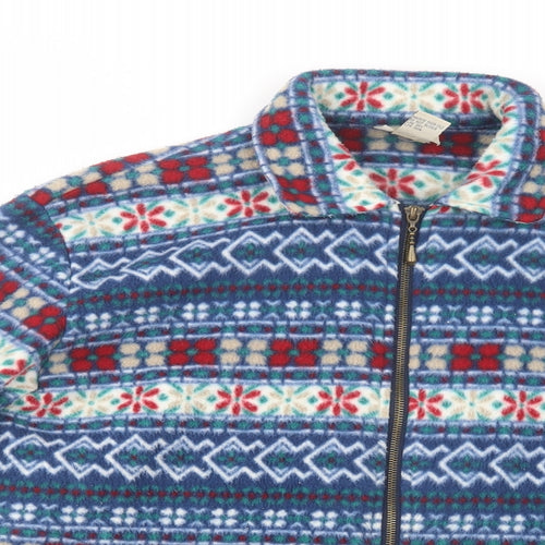 Teddi Womens Multicoloured Fair Isle Polyester Full Zip Sweatshirt Size S  Zip