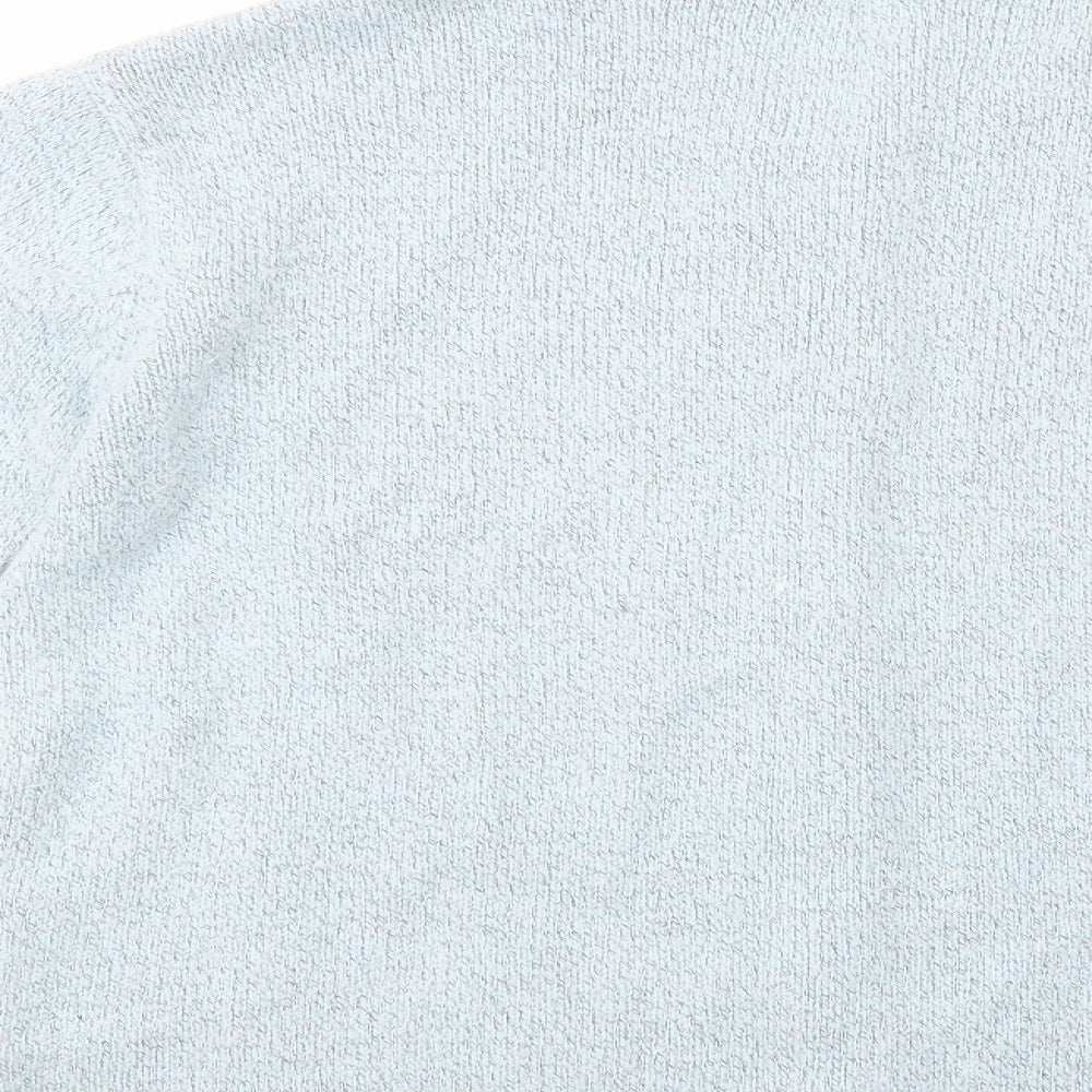 Berkertex Womens Blue Crew Neck  Acrylic Cardigan Jumper Size 18