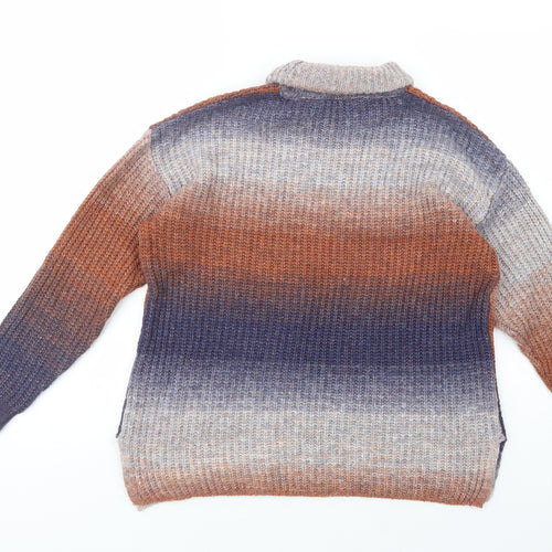 Pep & Co Womens Multicoloured Roll Neck  Polyester Pullover Jumper Size S