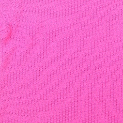 BASSINI Womens Pink Boat Neck  Acrylic Pullover Jumper Size L
