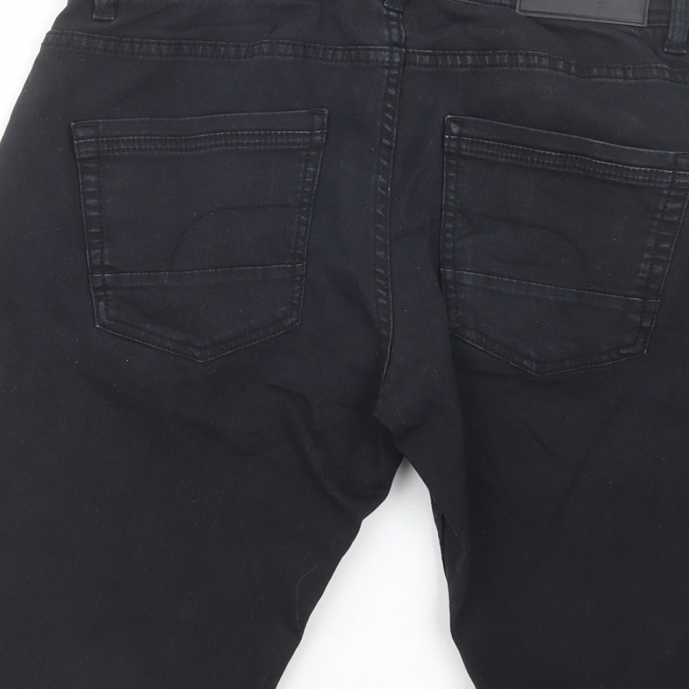 EDC Mens Black  Cotton Chino Shorts Size 30 in L14 in Regular Button